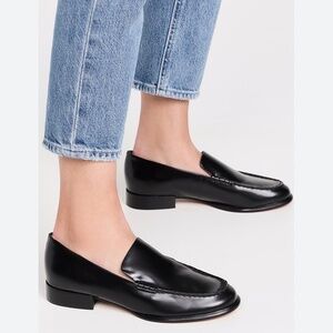 Vince Black Leather Loafer Naomi 36 6 Slides Flats